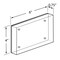 Azar Displays Black Acrylic Block with Metal Back Plate 4 in. X 6 in., 2PK 104666-BLK-2PK - alternate 3